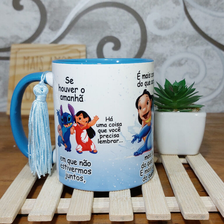 Arte Avulsa Stitch Se Houver um amanhã Caneca Criativa