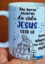 Arte Avulsa –  Jesus tá lá 03 versões - Unisex, Feminina, Masculina (Dourada, Rosa, Azul) - Imagem 2