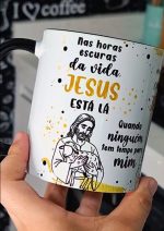 Arte Avulsa –  Jesus tá lá 03 versões - Unisex, Feminina, Masculina (Dourada, Rosa, Azul) - Imagem 3