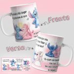 Arte Avulsa –  Stitch e Angel - O Que É Que Tem - Versão Femina e Masculina - Imagem 2
